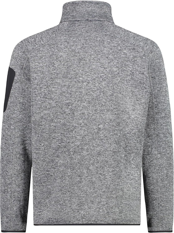 CMP Herren Knit tech mélange Fleece Jacket Fleecejacke 54 Ice-titanio-nero, 54 Ice-titanio-nero
