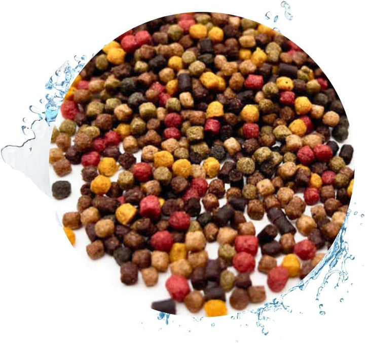 KOI - KOIFUTTER 5-Sorten-Mix 20KG mit Paprika + Spirulina von Warnick´s Tierfutterservice (3-6mm) 20