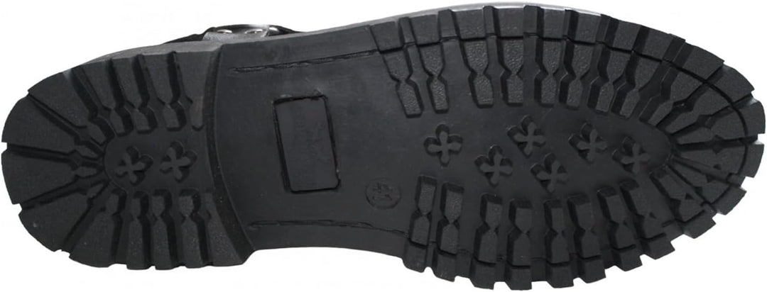 German Wear Western Reiter Chopper Motorradschuhe Stiefel Motorradstiefel Echtleder 41 EU Schwarz, 4