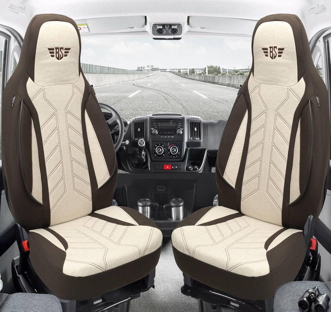 BREMER SITZBEZÜGE Mass Sitzbezüge Schonbezüge für Skoda Superb 2 Typ 3T PLKT210 PLKT210 - Braun/Beig