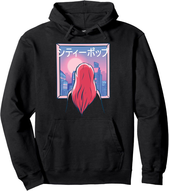 LoFi Japanisch Anime Vaporwave Aesthetic Pullover Hoodie