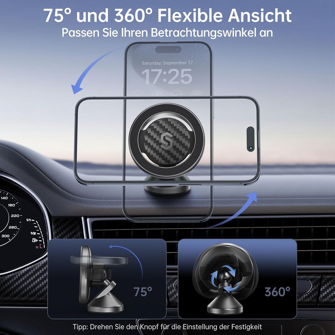 SYNCWIRE Handyhalterung Auto für MagSafe Autohalterung, Flexibler Drehbarer Magnetischer Handyhalter