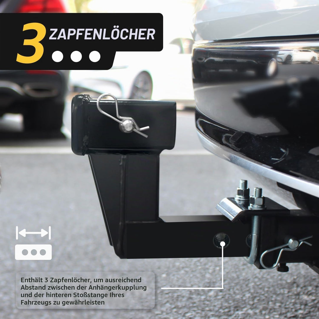 MaxxHaul 50909 Anhängerkupplungserhöhung für 5,1 cm Empfänger mit 15,2 cm Rise & Drop mit massivem S