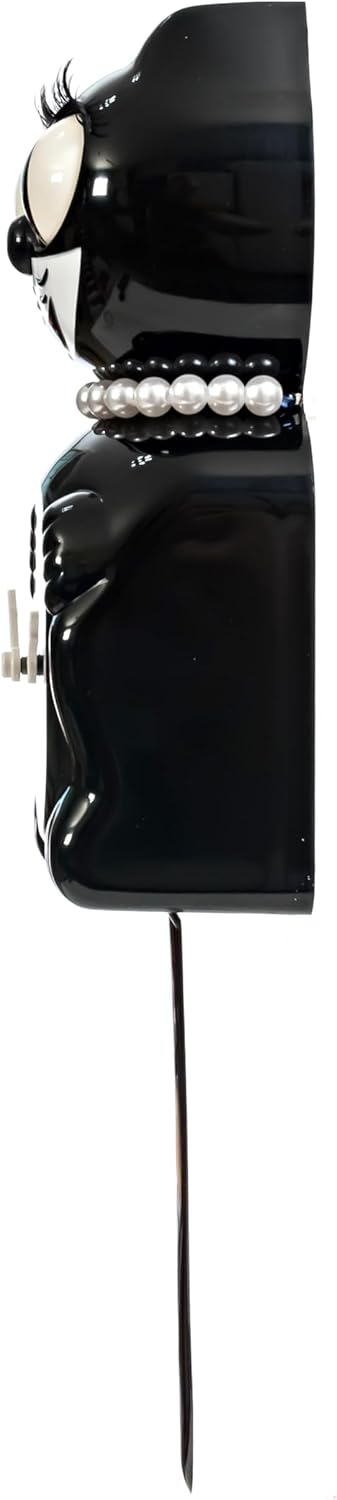 Kit Cat Klock Classic Black Lady Klock, Black, schwarz, Klassisch, Schwarz