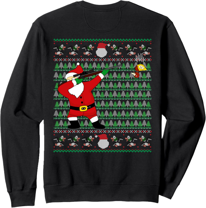 Dabbing Santa Duck Jagd Ugly Xmas Sweater Hunter Geschenk Sweatshirt