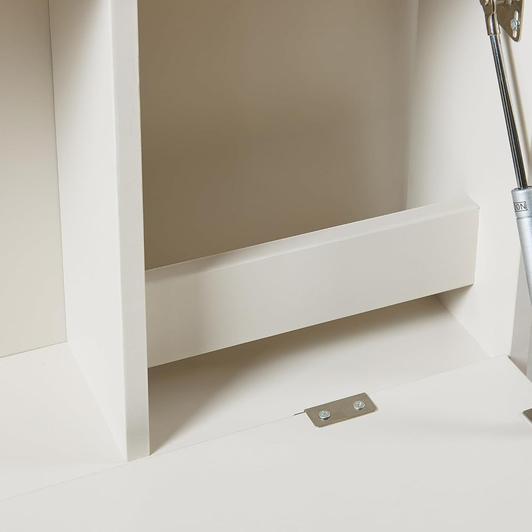 [en.casa] Wandklapptisch Rautalampi Klapptisch mit Ablage und 2 Fächern Klappschreibtisch Wandtisch