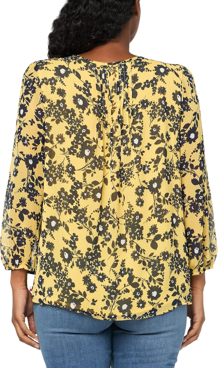 Tommy Hilfiger Damen Blouse Pintuck, Bluse S Mango, S Mango