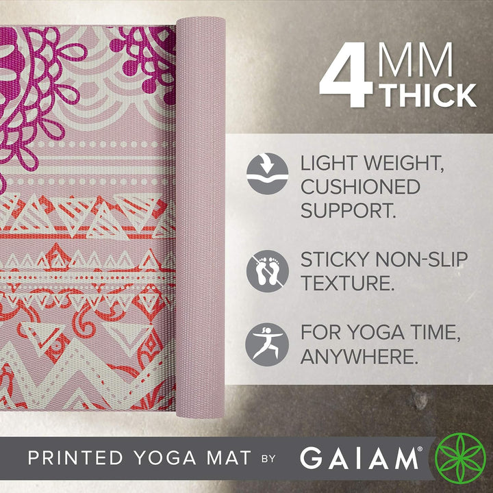 Gaiam Yogamatten Two-Sided Solid Yoga Mat Bohemian Rose, Bohemian Rose