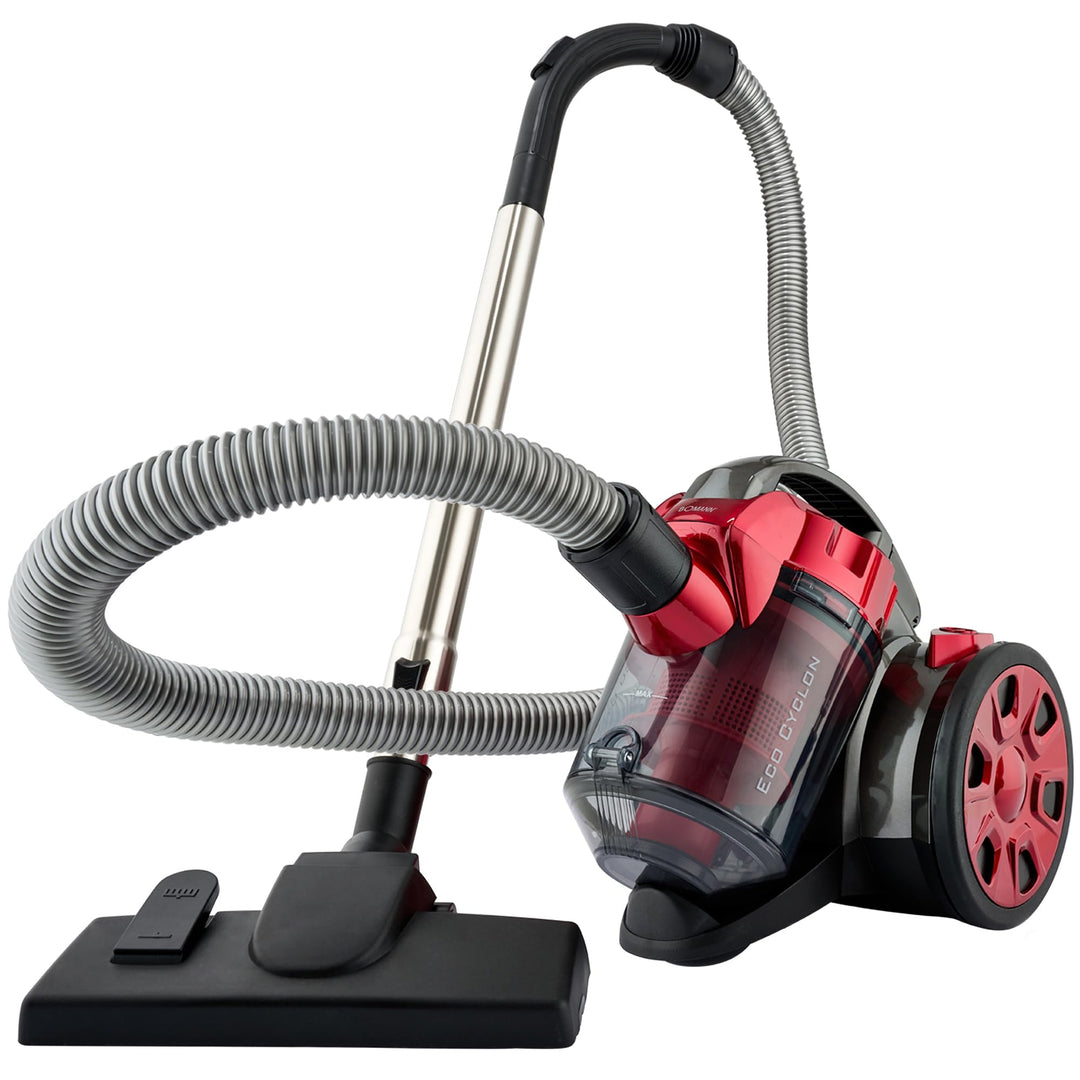 Bomann BS 3000 CB Eco-Cyclon Twin-Spin Bodenstaubsauger, EEK A, beutellose Filtertechnik, Hoch-Effiz