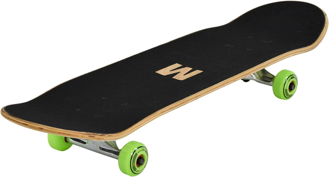 MAXOfit Skateboard Ahorn 31 Zoll mit verschiedenen Designs und hochwertigen Aluminium Achsen, ABEC 7