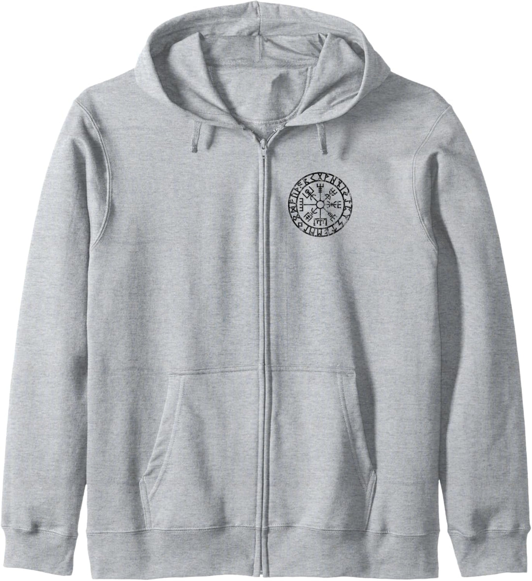 Vegvisir Wikinger Kompass Rune Schutz Symbol Kelten Nordisch Kapuzenjacke