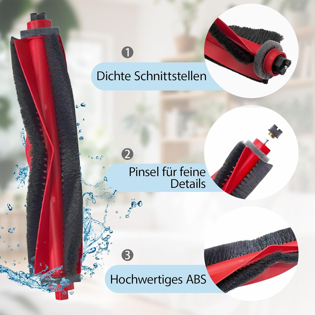 20 Pcs Zubehör für Roborock Q7 L5+ / Q7 M5 / Q7 M5+ / Q7 L5 Roboterstaubsauger, 2 Hauptbürsten, 6 Fi