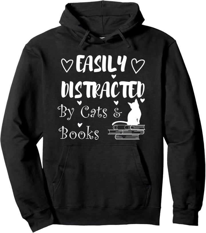 Katze und Buch Lesen Kätzchen Pullover Hoodie