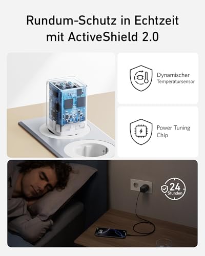 Anker 60W USB C Kabel [2 Stück 1m]+Anker 47W USB C Ladegerät