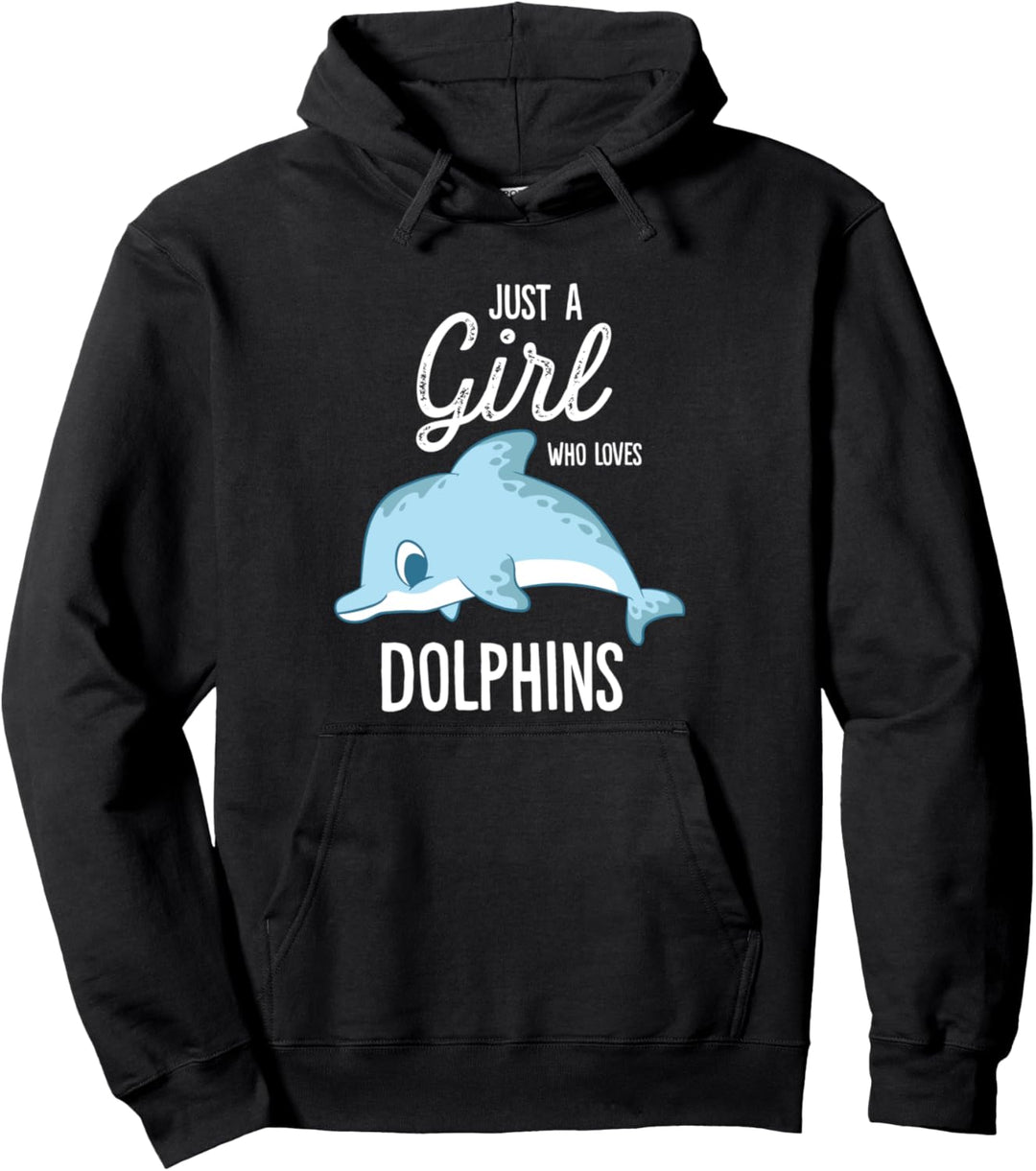 Nur Ein Mädchen Das Delfine Liebt Delfin Mädchen Pullover Hoodie