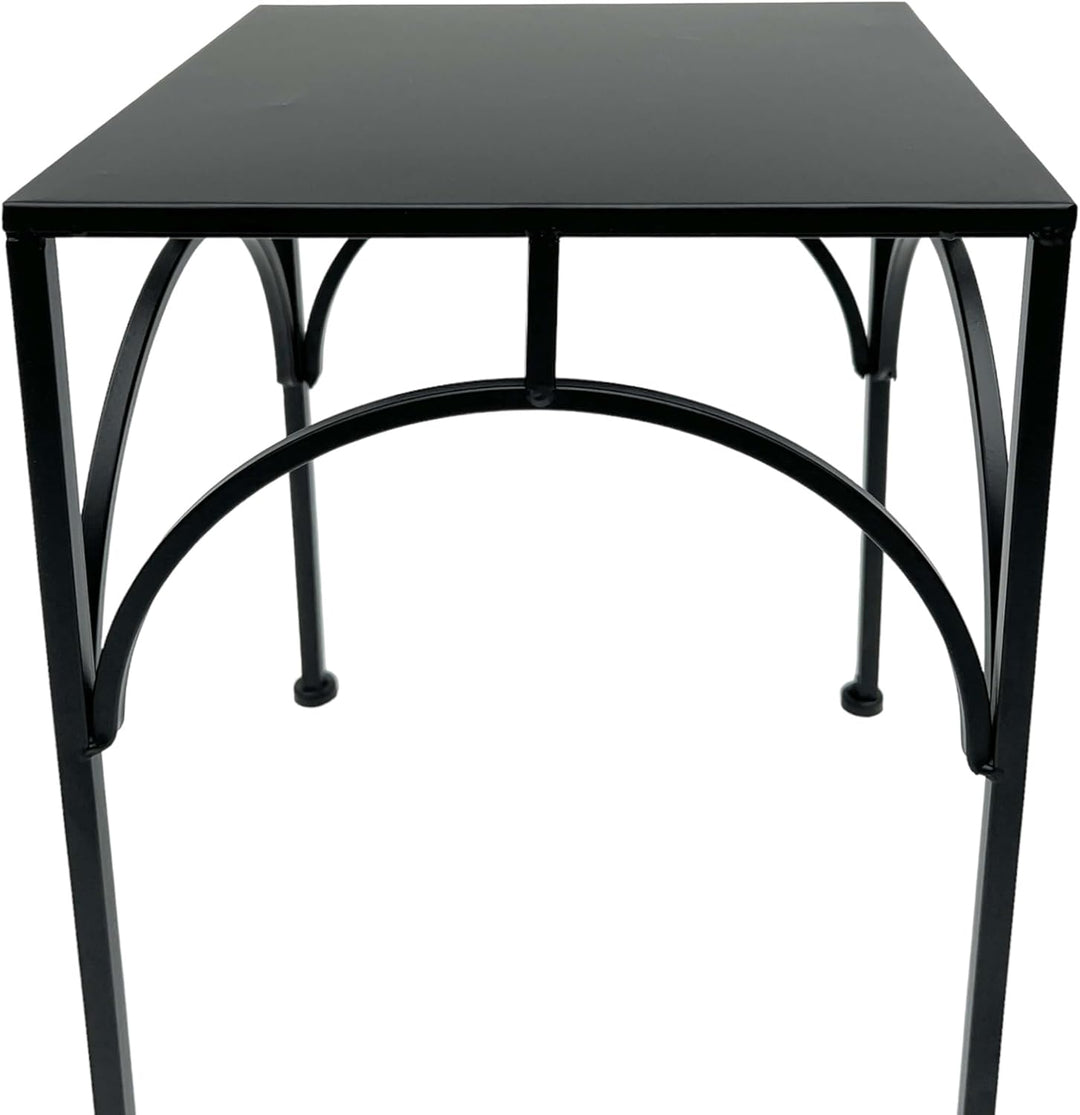 DanDiBo Blumenhocker Metall Schwarz Eckig Blumenständer Beistelltisch 96449 Blumensäule Pflanzenhock
