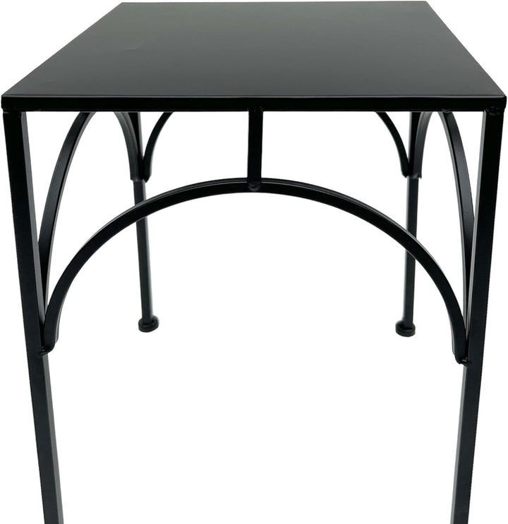 DanDiBo Blumenhocker Metall Schwarz Eckig Blumenständer Beistelltisch 96449 Blumensäule Pflanzenhock