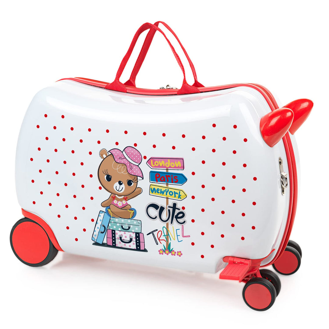 ITACA - Kinderkoffer Mädchen &amp; Jungen: Zum Draufsitzen, Kindergepäck, Kindertrolley - Reisebegleiter
