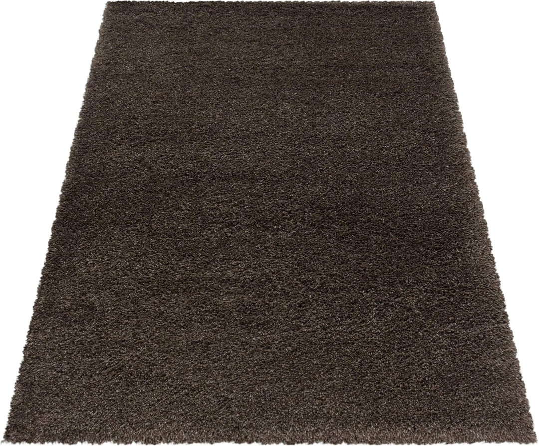 Hochflor Teppich Wohnzimmer Einfarbig Schlafzimmer Esszimmer Flur Läufer Unicolor & Einfarbig Weich