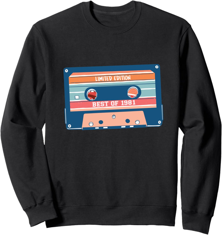 Best Of 1981 Limited Edition Vintage Cassette 40th Birthday Sweatshirt