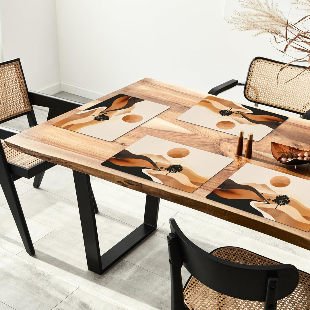 KitchenYeah© Platzsets Abwaschbar 6-Teilig 45x30 cm Tischsets Platzdeckchen rutschfeste Platzset Unt