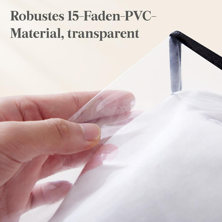 Lifewit 4 Stück Transparente Plastik Aufbewahrungstasche, 40L Kleiderschrank Organizer Aufbewahrungs