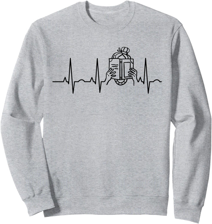 Leseratte Bücher Lesen Buch Herzschlag Bücherwurm Geschenk Sweatshirt
