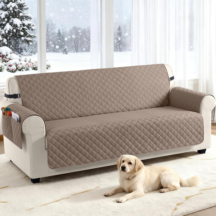 TAOCOCO Sofa Überzug, Sofabezug Wasserdicht Mit Gummiband，Wohnzimmer Anti-Rutsch Gepolsterter Sofasc
