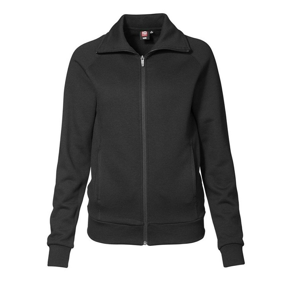 ID Identity Damen SWEATSHIRTJACKE 0624 (L, schwarz)
