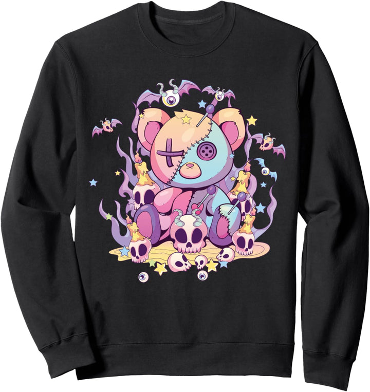 Pastell Goth Teddybär Voodoo Puppe Niedliche Ästhetik für Sweatshirt