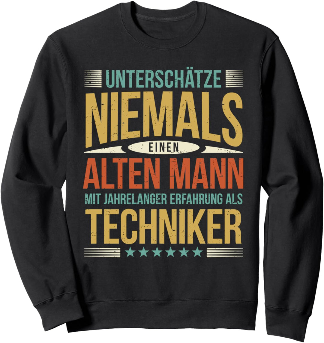 Alter Mann Techniker Sweatshirt