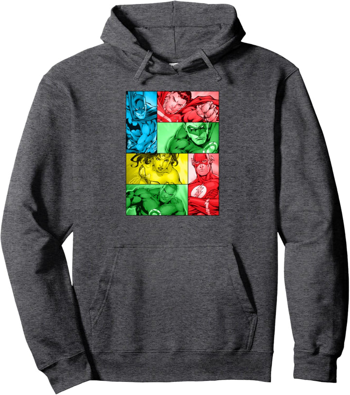 Justice League Hero Boxes Pullover Hoodie