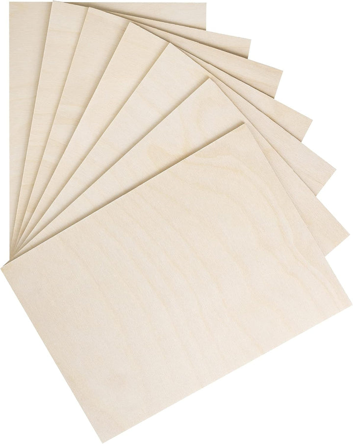 Creative Deco 10 x A4 Sperrholzplatte 8mm Pappelsperrholz | 300 x 210 (+/- 0,5) mm | Dünne Holz-Zusc