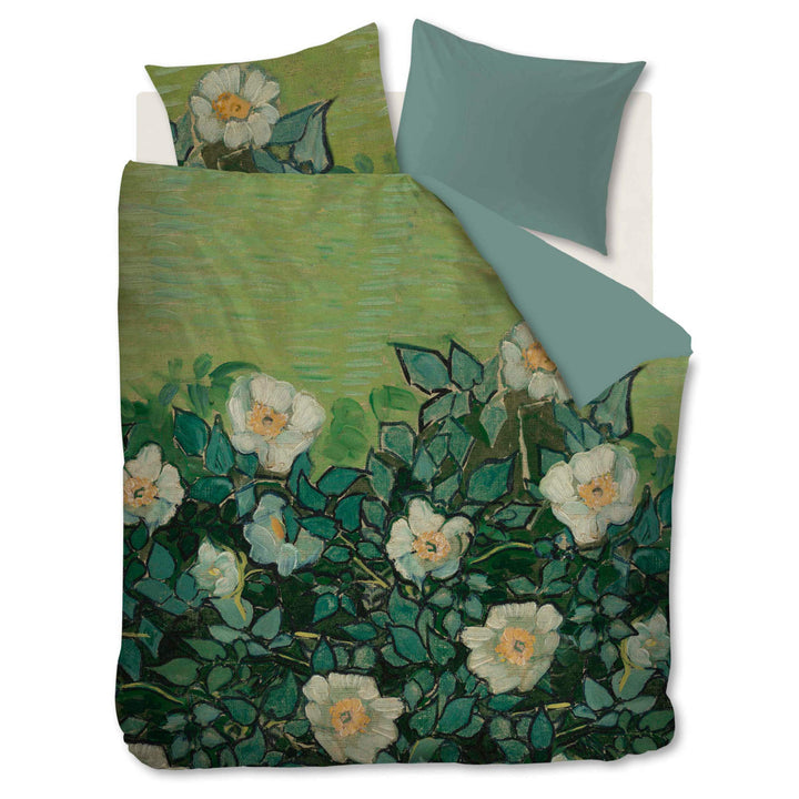 Beddinghouse Bettwäsche Van Gogh | Wild Roses Green - 155 x 220 cm 155x220 cm + 80x80 cm, 155x220 cm