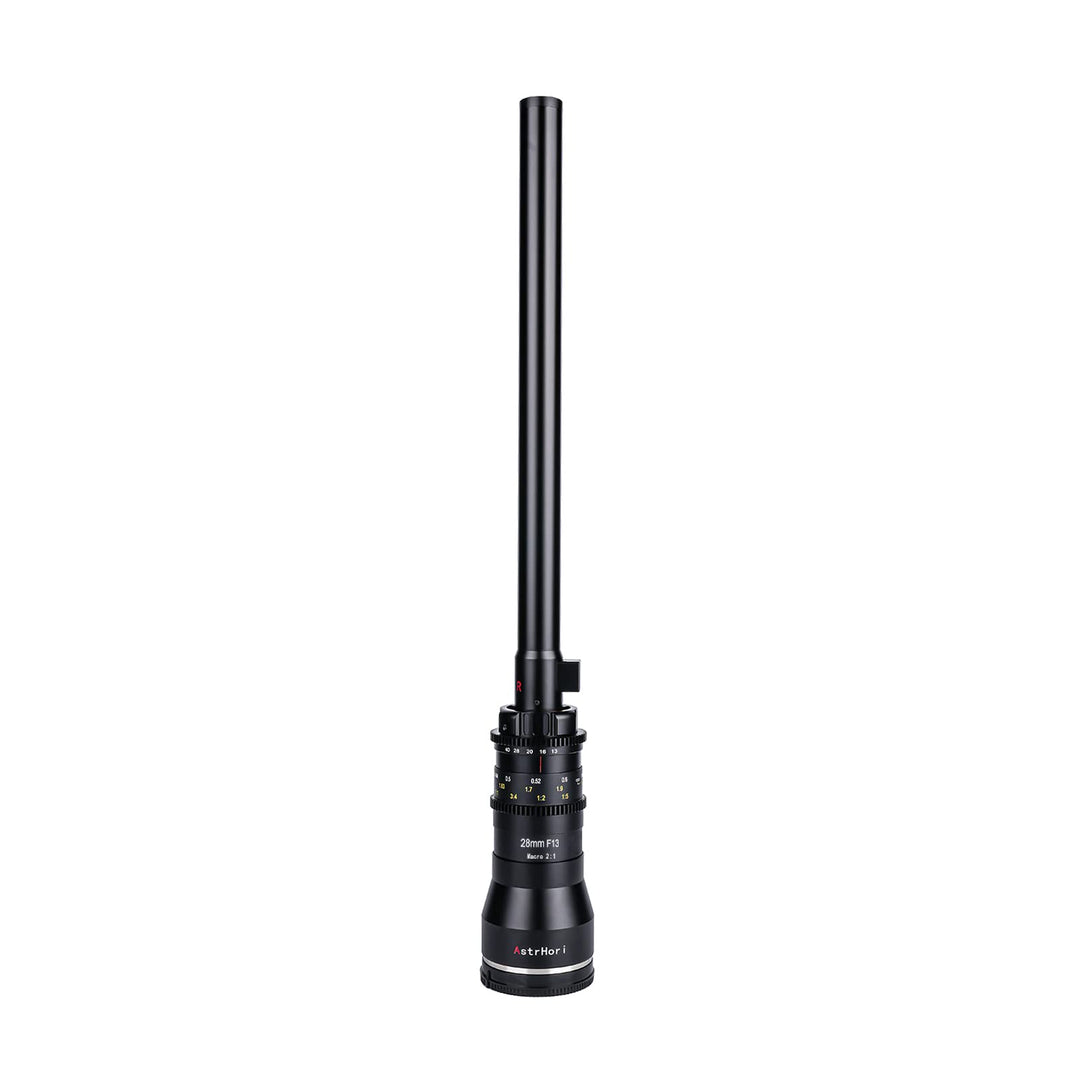 AstrHori 28mm F13 2X Makrosondenobjektiv Vollformat Spezialobjektiv Eingebautes Ringlicht für Spiege