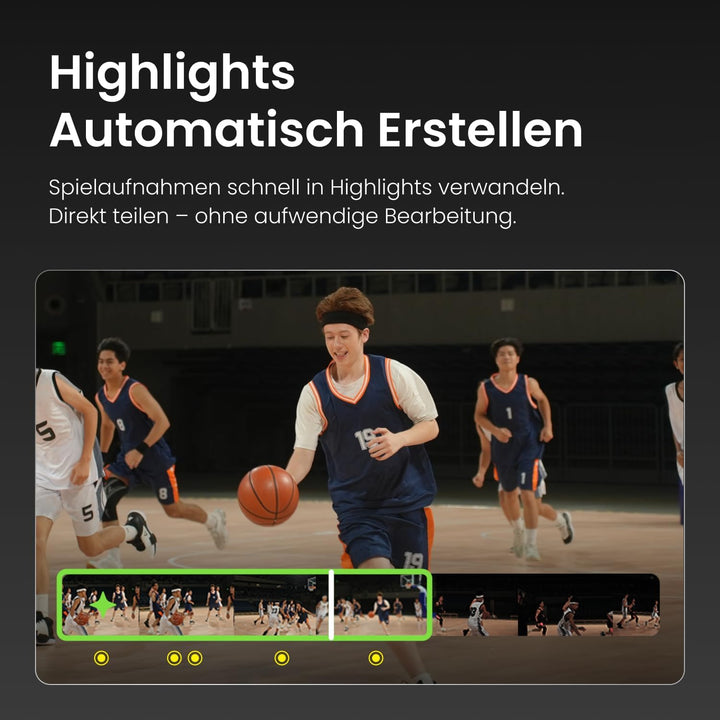 XbotGo Falcon 4K AI Sport Kamera mit Auto Tracking – Fussball & Basketball für Teams, Action Cam mit