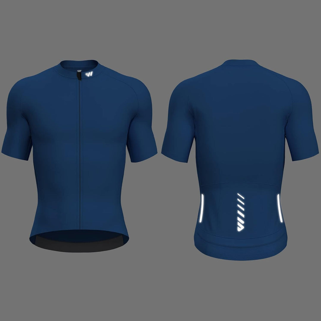 Lo.gas Radtrikot Herren Kurzarm, Rennrad Trikot Durchgehender Reissverschluss mit 3 Taschen M Kurzar