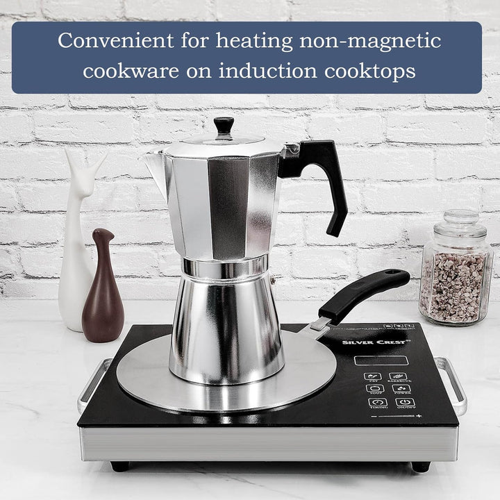 ACTIV CUISINE Induktion Adapterplatte 24 cm Induktionsadapterplatte mit abnehmbarem Griff Moka Induk
