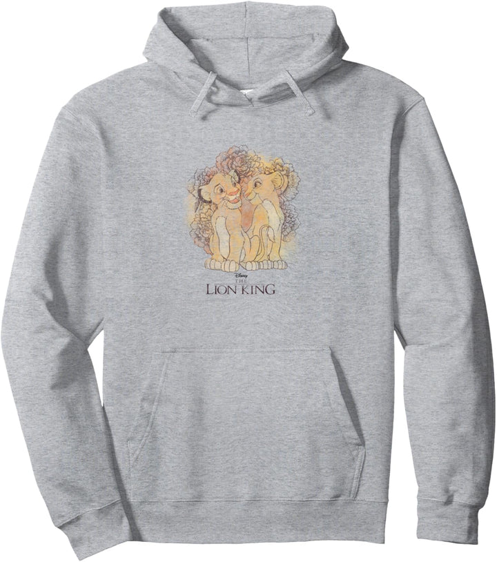 Disney Lion King Simba and Nala Watercolor Pullover Hoodie