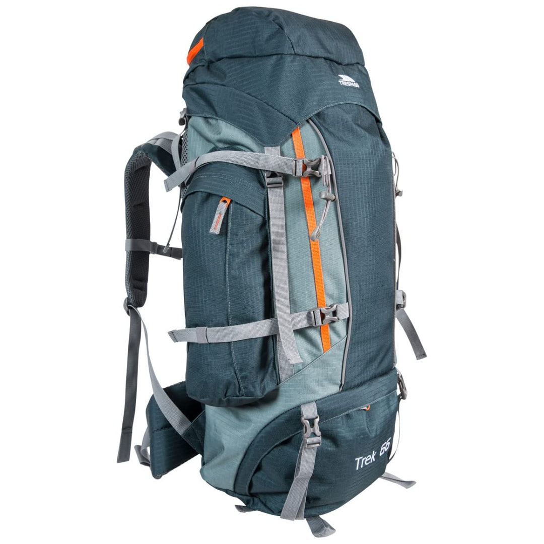 Trespass Unisex UTTP362_8 Campingrucksack, Modell Trek 66, Oliv, Einheitsgrösse, Oliva