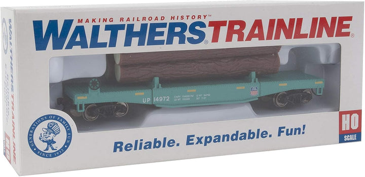 Walthers Spur H0 Log Dump Car mit Baumstämmen Union Pacific
