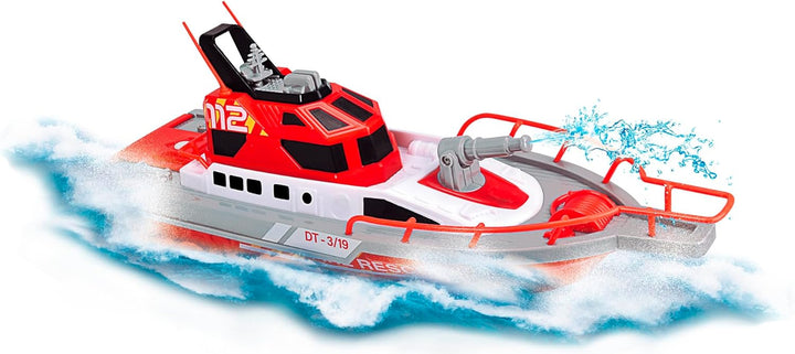 Dickie Toys – Feuerwehrboot – ferngesteuertes Boot für Kinder ab 6 Jahren, mit Wasserspritzfunktion