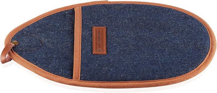 Le Creuset Topflappen, 100% Baumwolle, 12.5 in / 32 cm lang, Dark Blue Denim, 45200007760800, Dark B