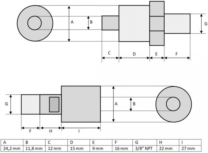 Hydraulische Fusspumpe (700 Bar, 350 cm3)