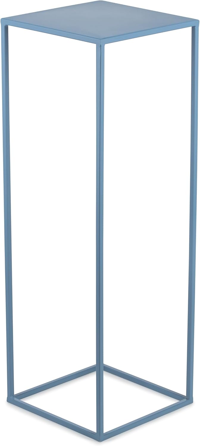 HowHomely Blumenständer Metall Blau 70 cm Hoch - Solider und Robuster Blumenhocker Metall - Pflanzen