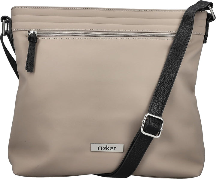 Rieker Damen H1526 Umhängetasche, Beige, S