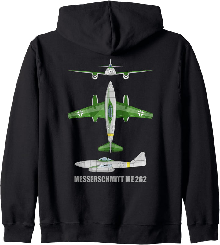 Messerschmitt Me 262 German WW2 Jet Fighter Plane Diagram Kapuzenjacke