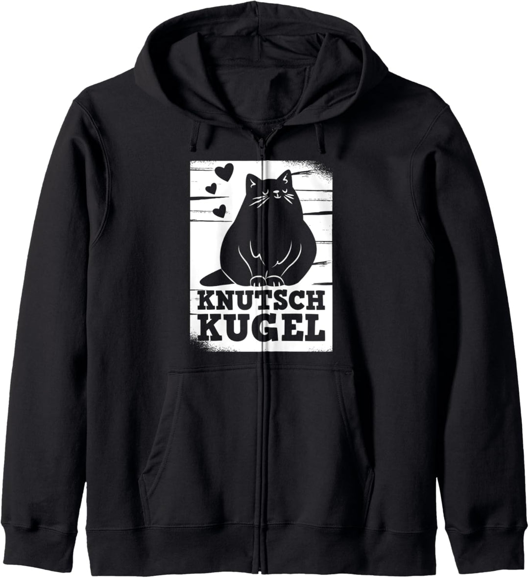 Knutschkugel dicke Perserkatze Geschenk für Katzenfreunde Kapuzenjacke