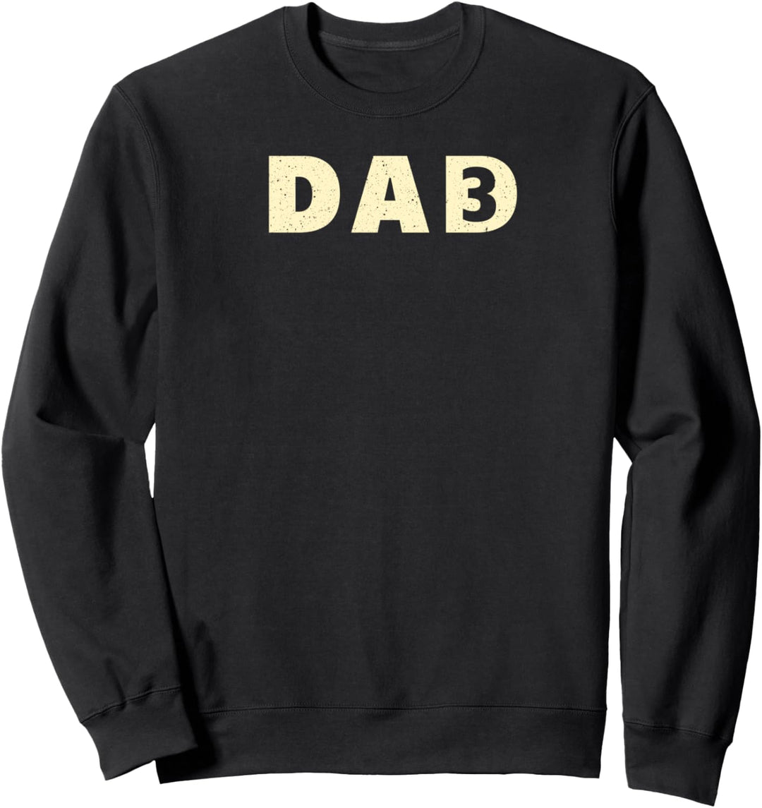 Glücklich Vatertag 2021 Papa von 3 lustige Vintage Männer Pa Sweatshirt
