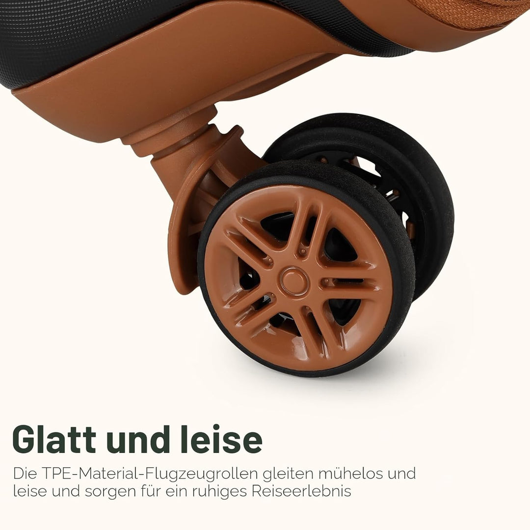 KONO Koffer Trolley Gross Koffer Reisekoffer von ABS+PC Hartschalenkoffer mit 4 Rollen TSA Schloss (